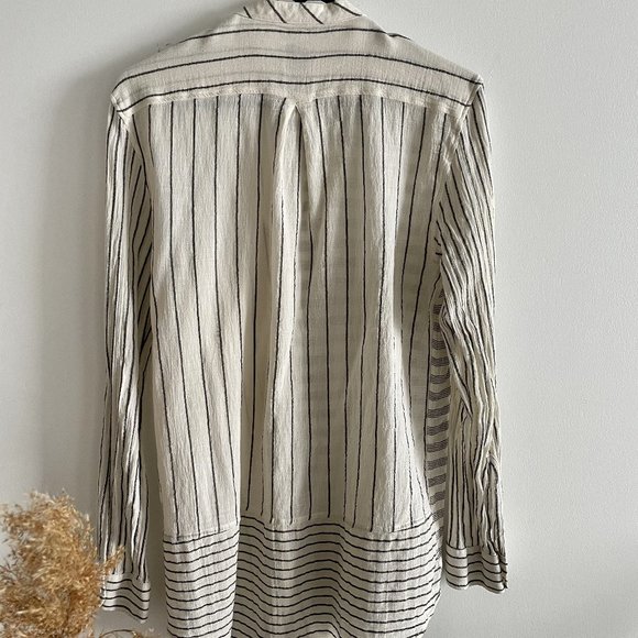 Linen feel oversized shirt- Zara - Picture 4 of 4